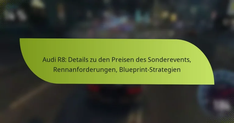 Audi R8: Details zu den Preisen des Sonderevents, Rennanforderungen, Blueprint-Strategien