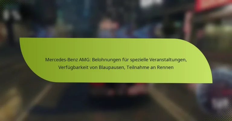 Mercedes-Benz AMG: Belohnungen für spezielle Veranstaltungen, Verfügbarkeit von Blaupausen, Teilnahme an Rennen