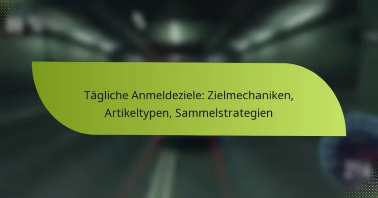 Tägliche Anmeldeziele: Zielmechaniken, Artikeltypen, Sammelstrategien